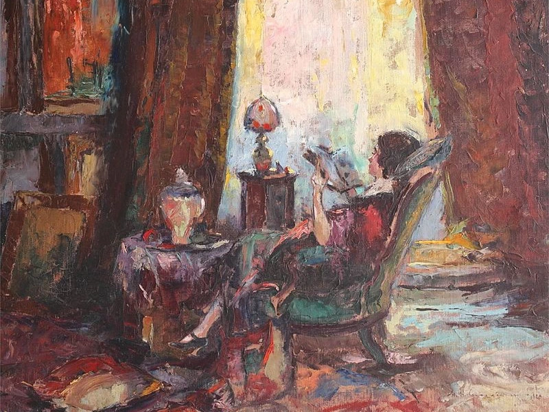 1892-Marin Georgescu - Lettura